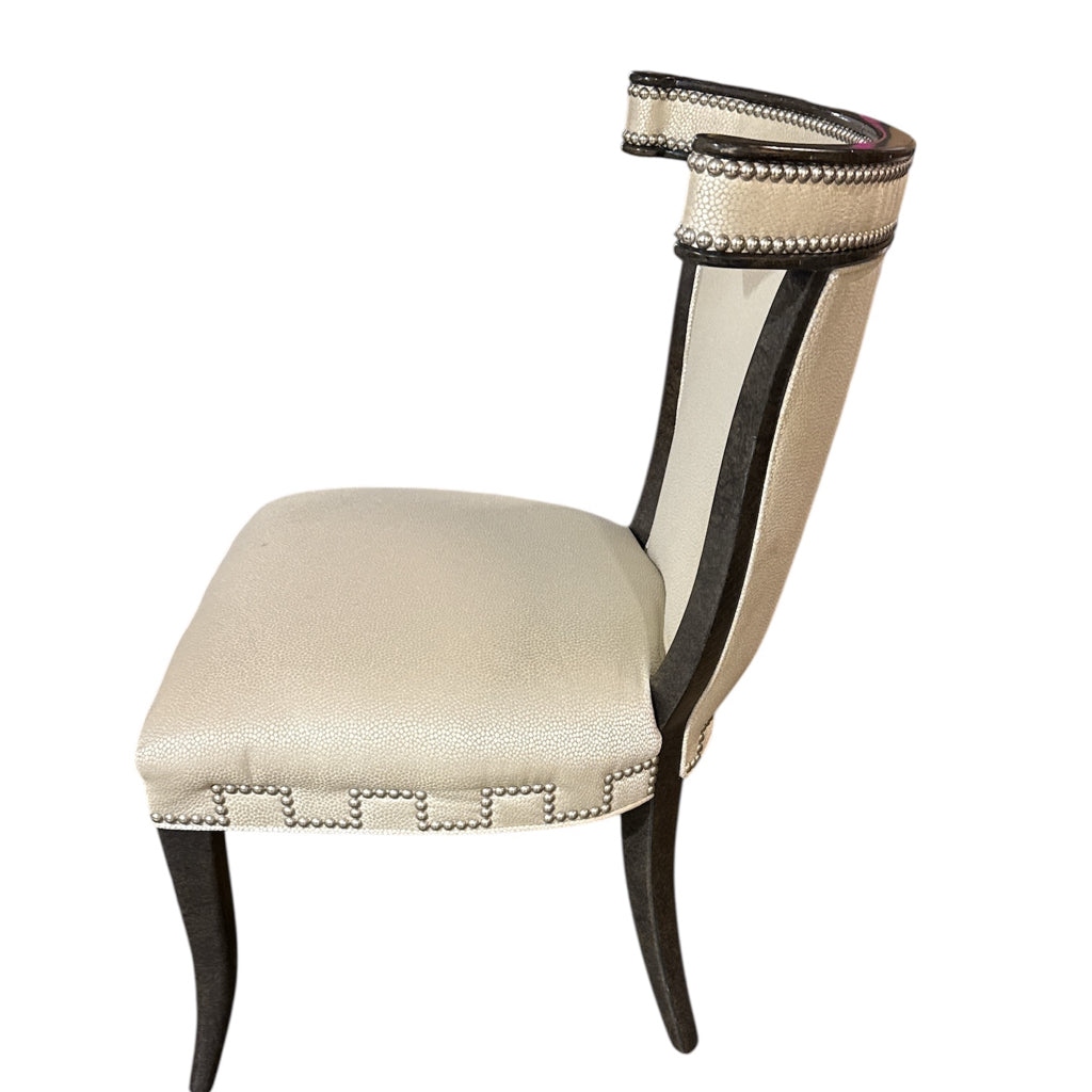 Upholstered chair, nailhead trim, 24"W x 20"D x 35"H