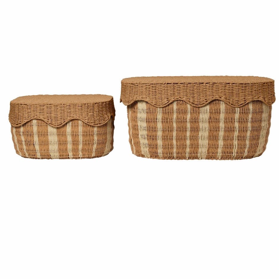 Ferm Rivan Storage Basket (Set of 2), 27.5" W x 18.8" D x 14.1" H