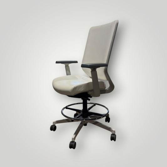 White Genus Adjustable Office Chair by OFS, 27"W x 20"D x Adj.Height
