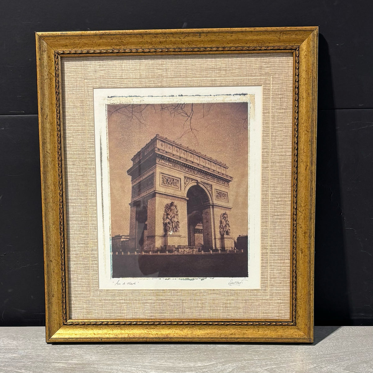 Arc de Triomphe Photo Framed "Michael Bryan" 16" W x 17.5"H