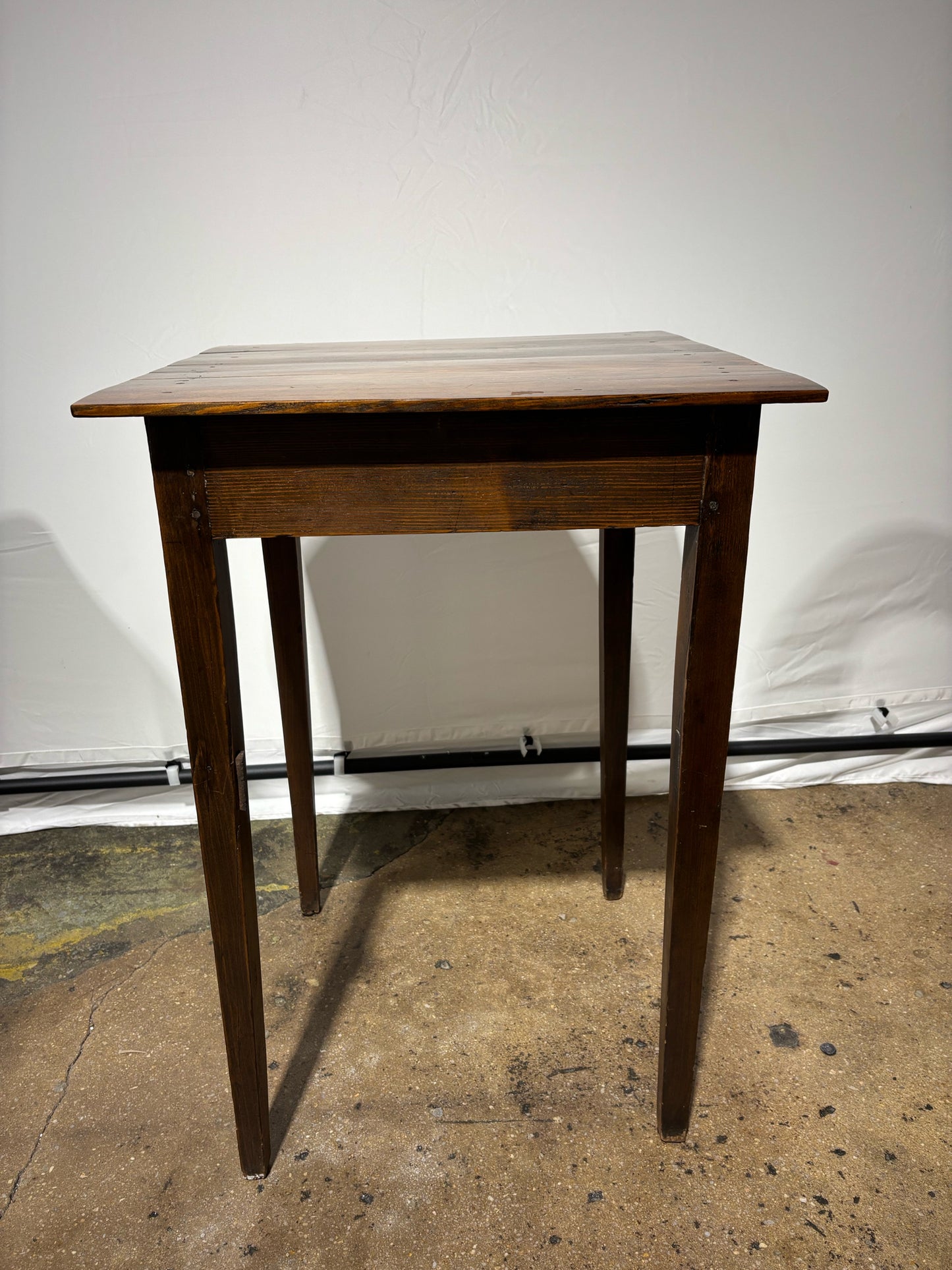 Antique Petite Wooden Side Table, 20"Lx20.5"Wx30"H