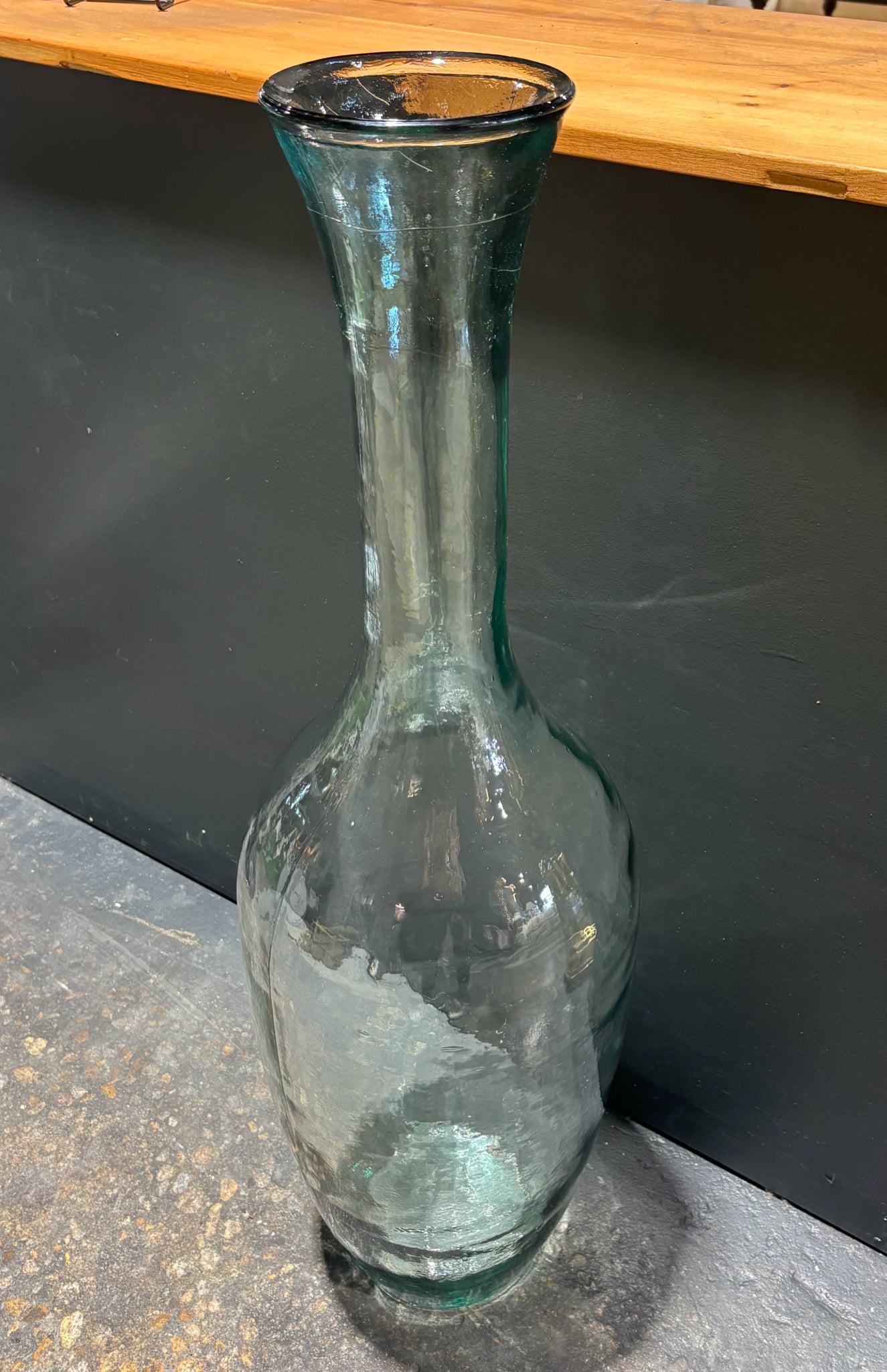Extra Large Floor Glass Vase 12" DIA x 39.5" H