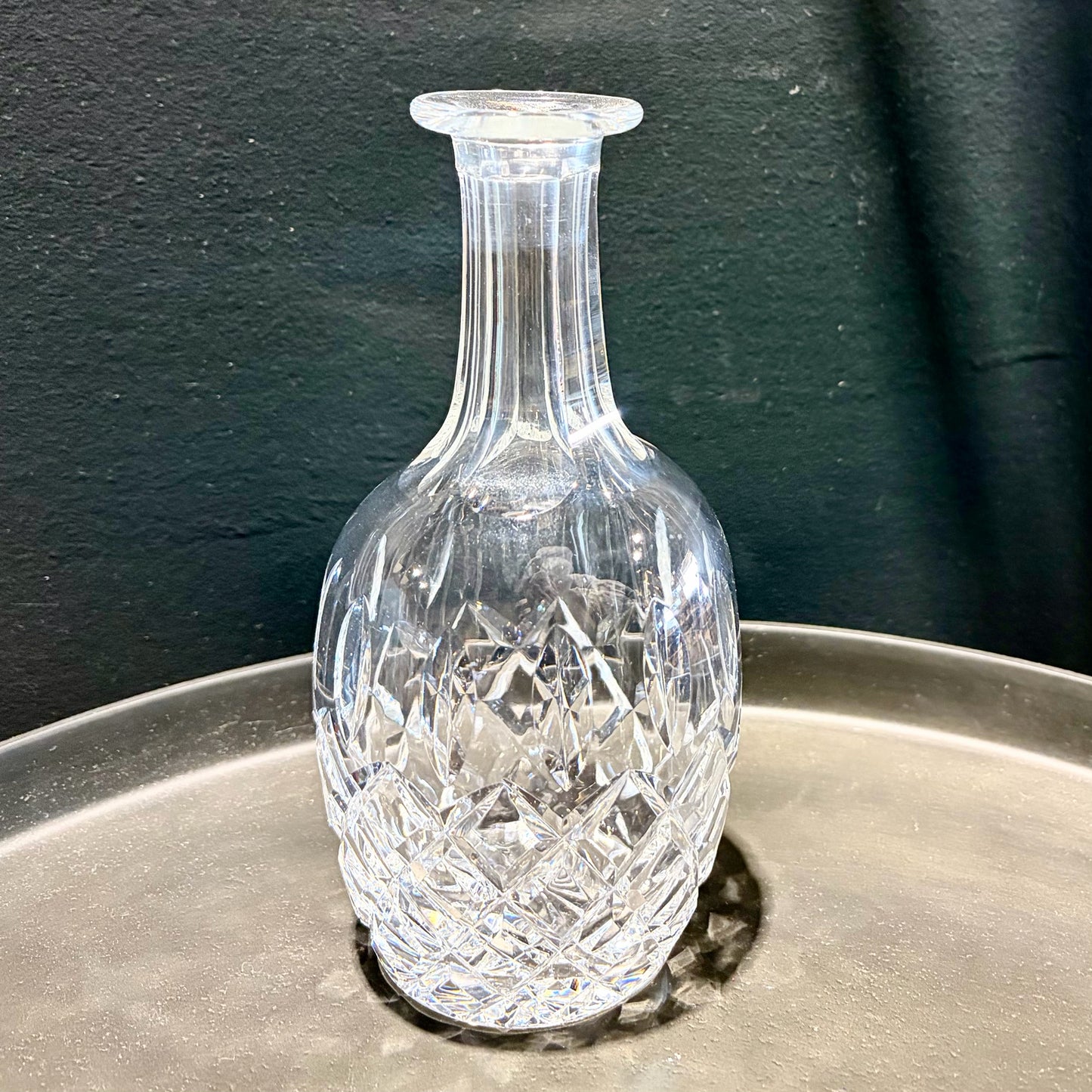 Small Crystal Decanter, 3"Dia x 6.75"H
