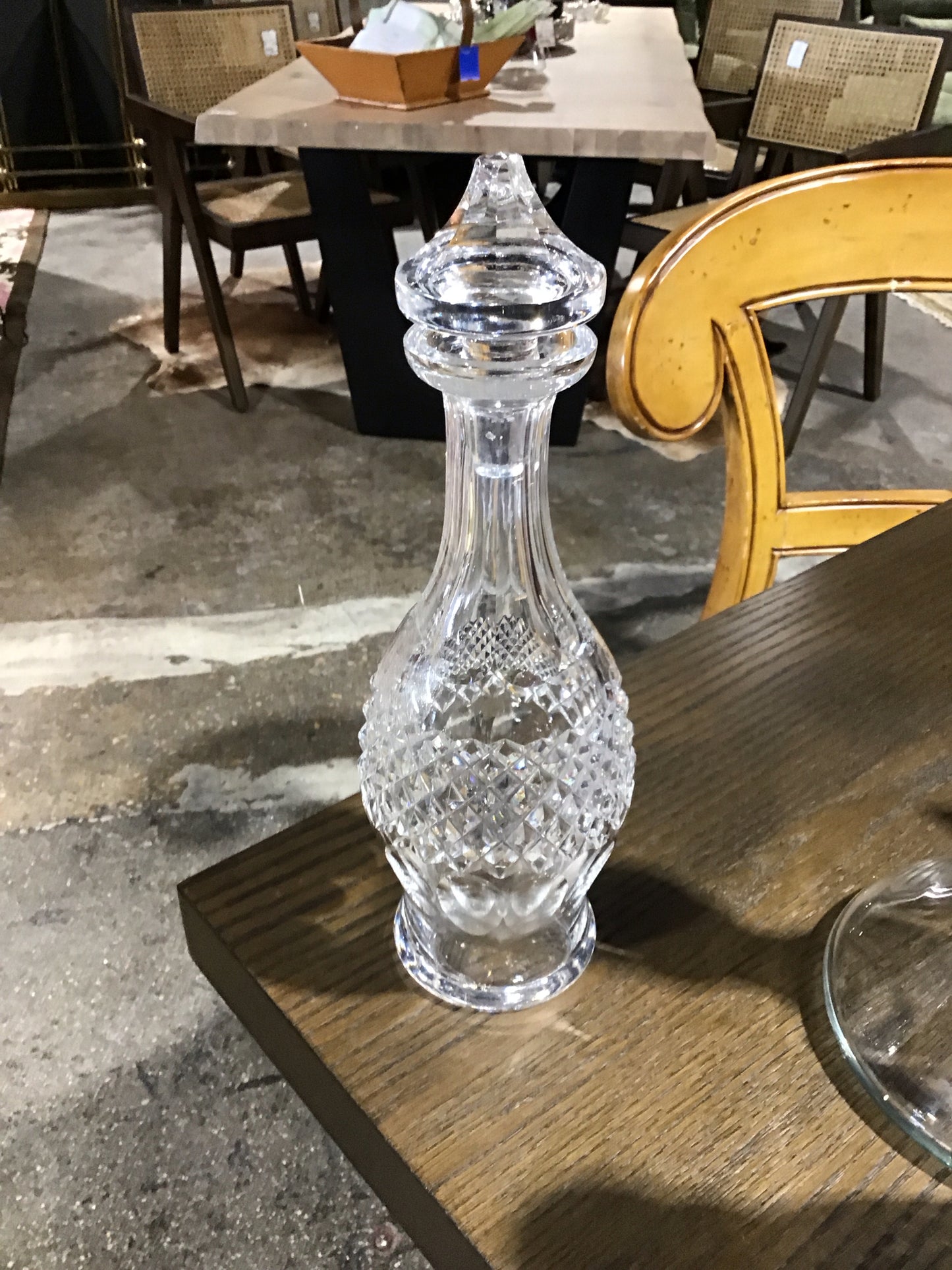 Vintage crystal decanter 13.5"