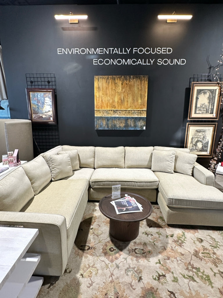 James 5-Seat Corner Chaise Sectional, sand, 124" W x 96" D x 35" H