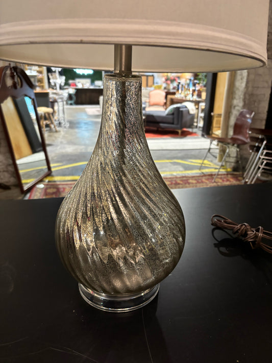 Mercury Glass Lamp- 24.5"H x 12"W