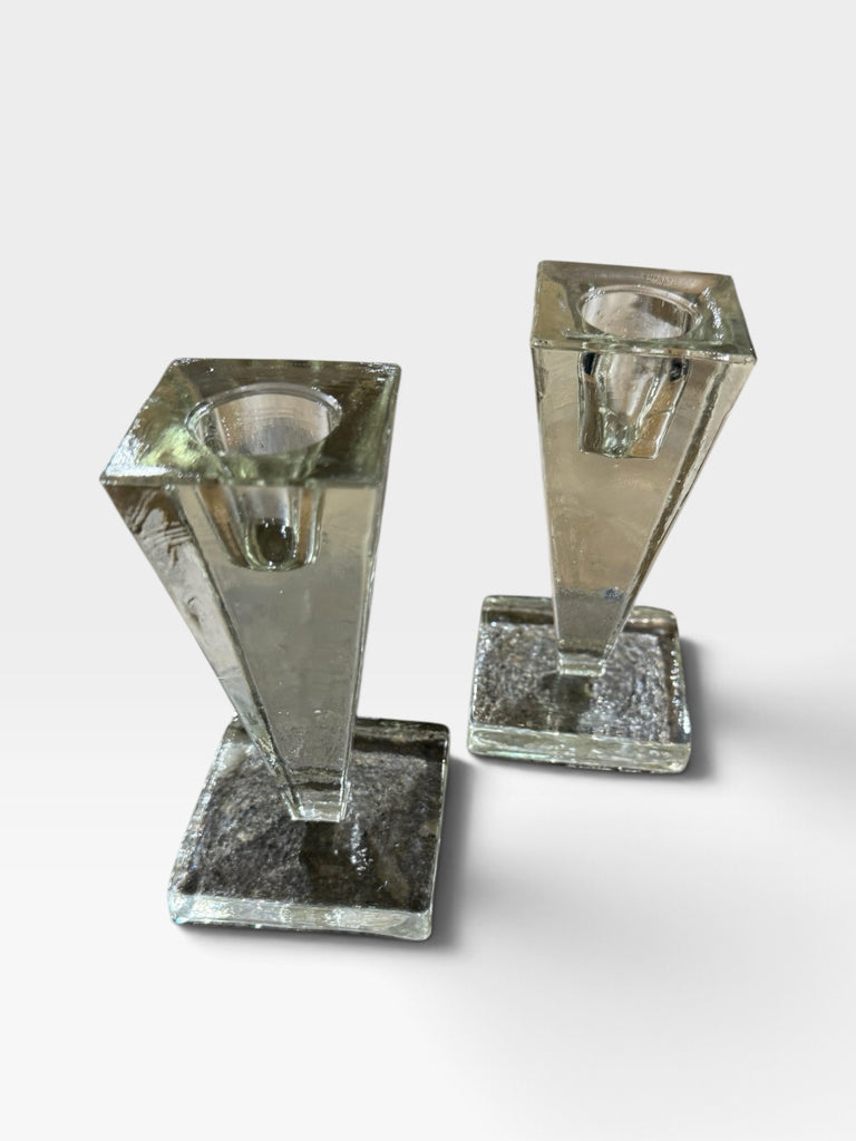 PAIR of Art Deco style candlesticks