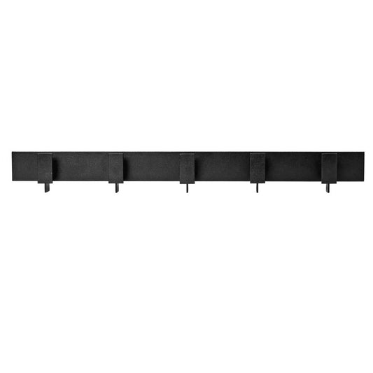 Lager Coat Rack, Black Aluminum, 29.5" W x 1.9" D x 3.9" H