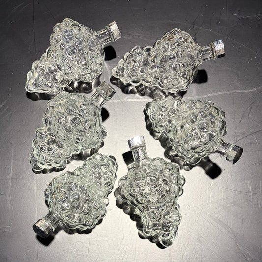 Set of 6 Mini Grape Cluster Wine Decanter, 6"L x 3"Dia