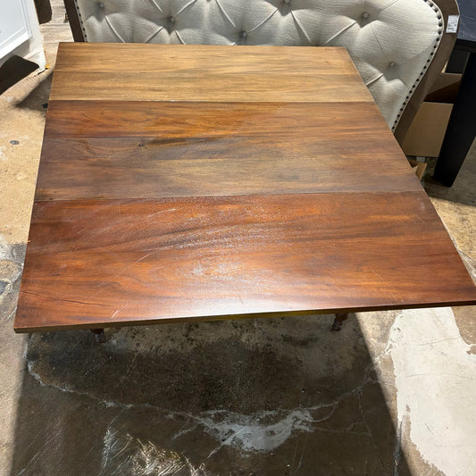 Antique Drop Leaf Table w/Carved Legs, Walnut, 50"L x 42"W x 28"H