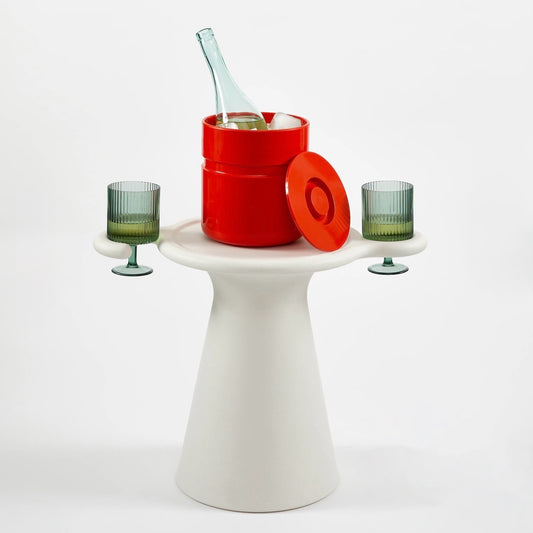 Heller SOS Stool and Side Table, Bone, 22"W x 13.75"D x 17.5"H