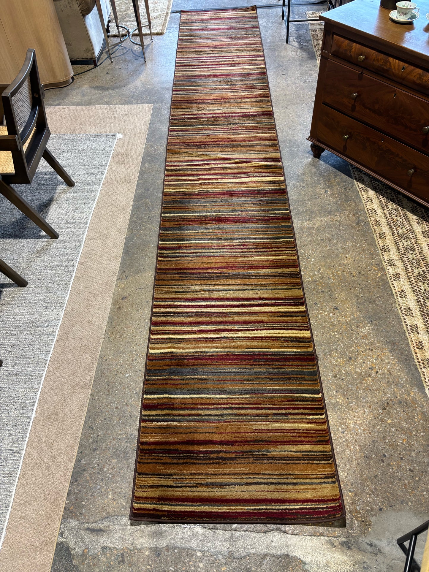 Carpet Runner beige/striped 2'7" x 15'11"