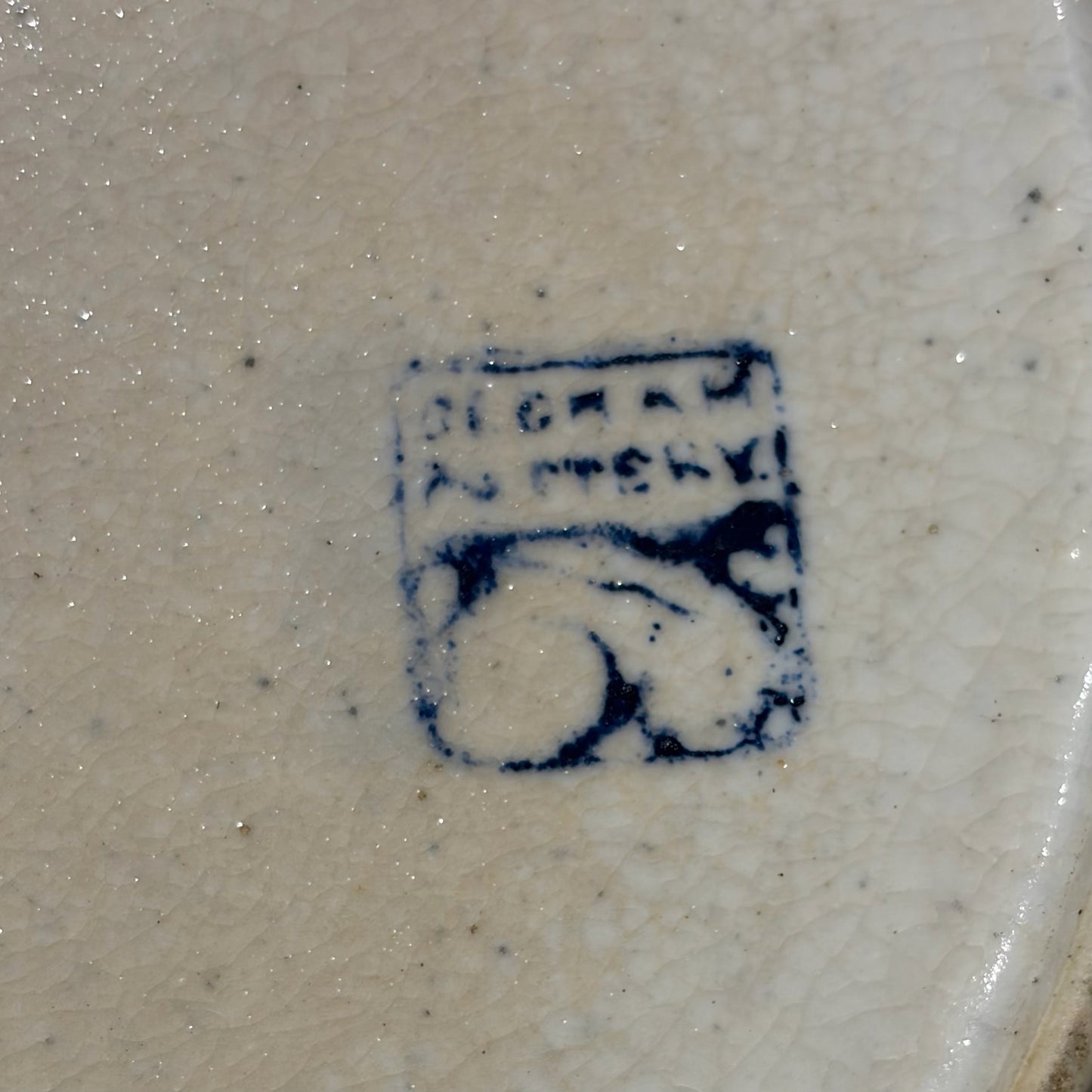 Vintage Dedham Pottery Polar Bear Plate, 10"Dia x 1"D