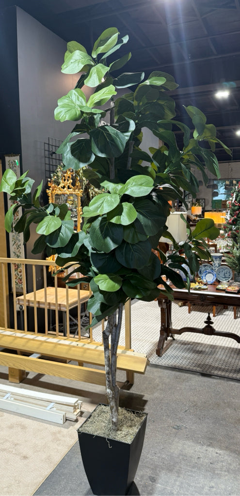 Faux fiddle leaf fig tree, 8'
