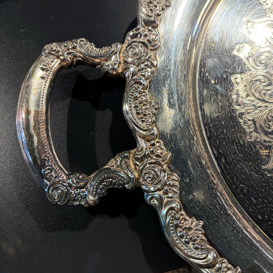 Vintage WM a Rogers Silver-plated Serving Tray, 20"W x 15"D x 1.5"H