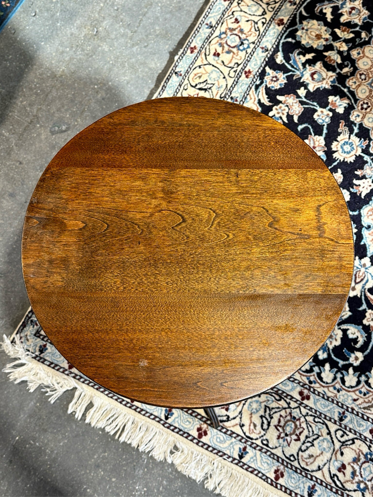 Antique pedestal table, life well lived, 18"x24"H