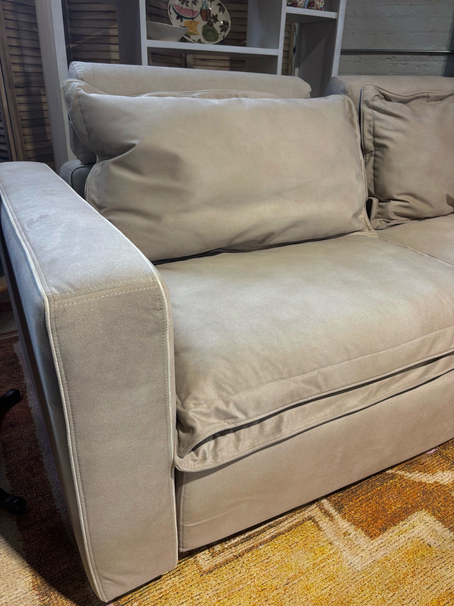Homebody, Shell sofa 2 seat w/recliners, 91" W x 38.5" D x 37" H