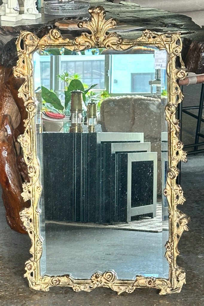 John Richard Floral Baroque Style Mirror 23"w x 39"H