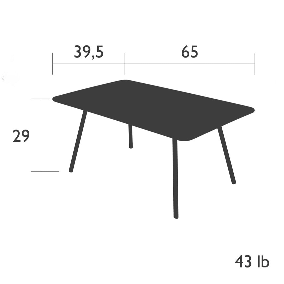 Luxembourg Outdoor Table, Liquorice (Textured)