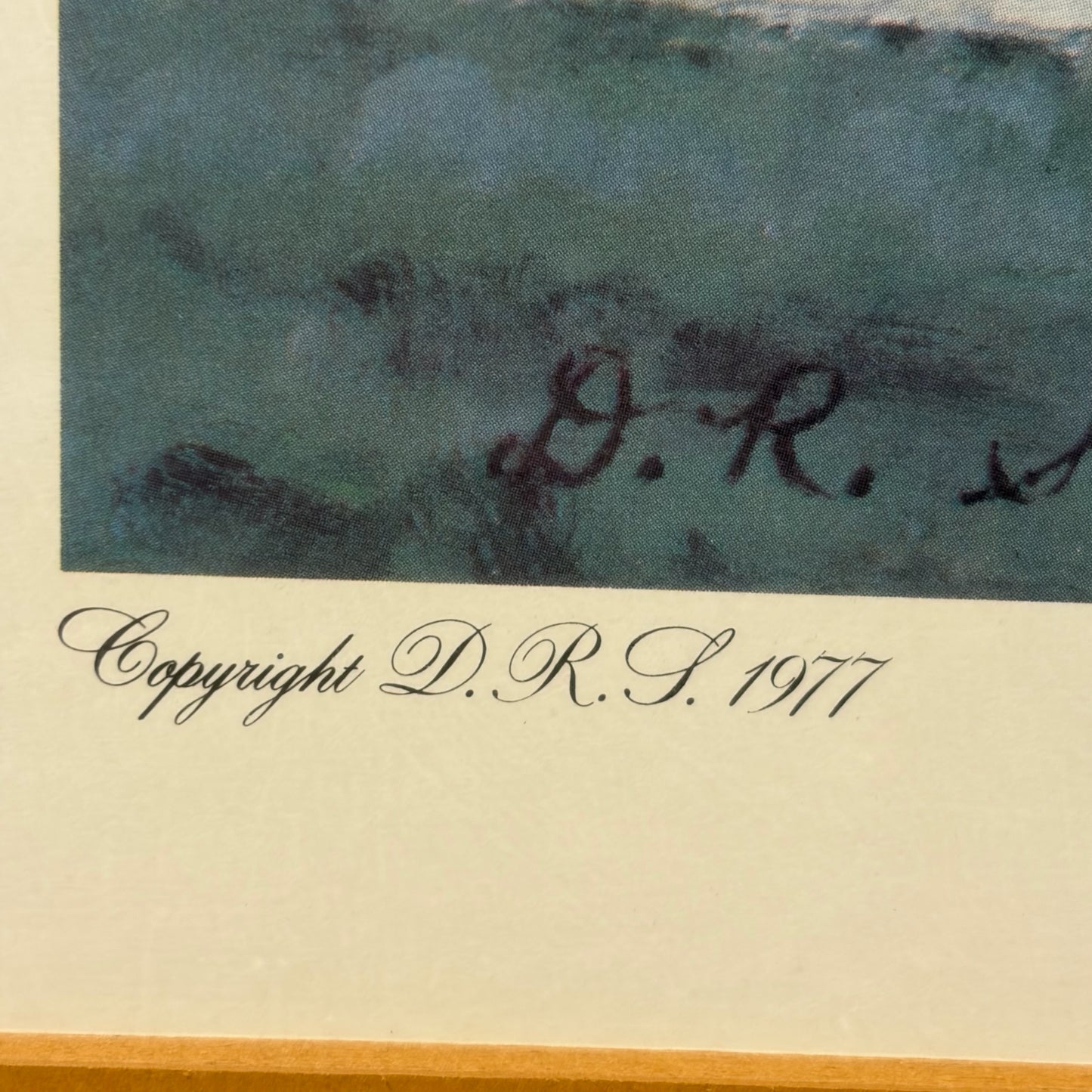 Signed & #'d Donald Schwartz "Walking in the Rain", 33.5"W x 29."H