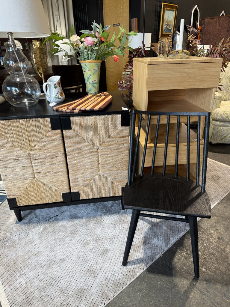 Lewis Windsor Dining Chair, black, 18.5"W x 32.75"H x 20.5"D