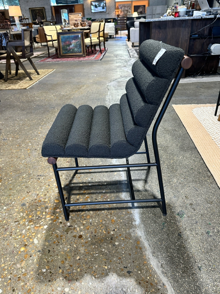 NEW Vail Dining Chair, Charcoal Boucle,18.5"x14"x31.5"H