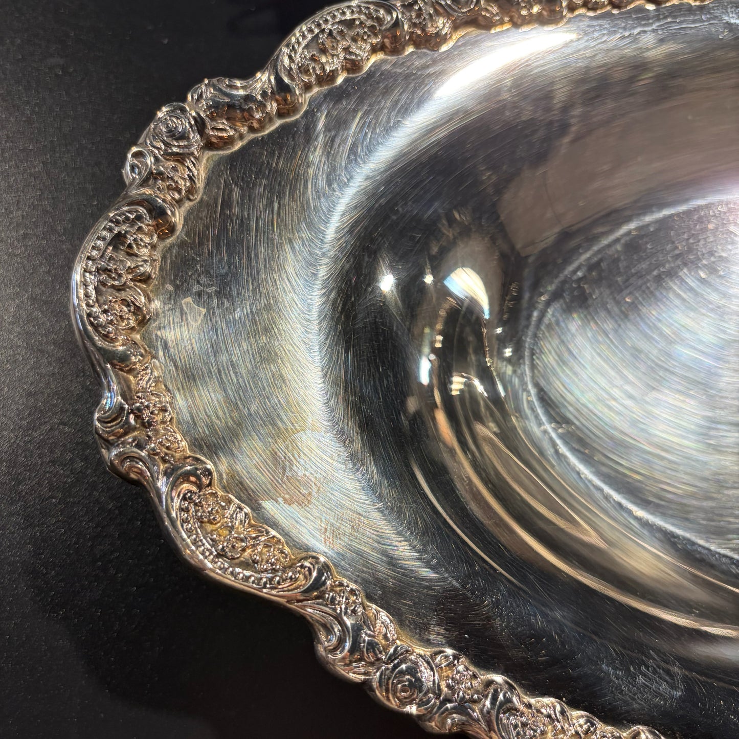 Vintage WM a Rogers Silver-plated Serving Dish, 14"W x 8"D x 1.5"H