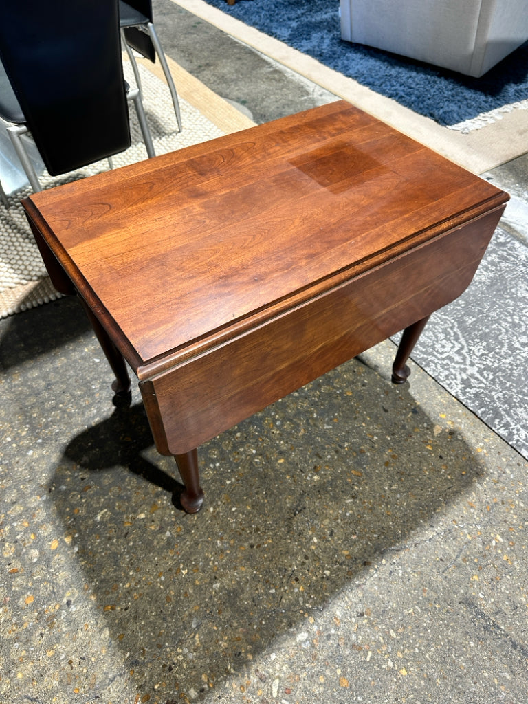 PAIR of Queen Anne drop leaf side tables, (AS IS), 29"L x 18"W x 22"H