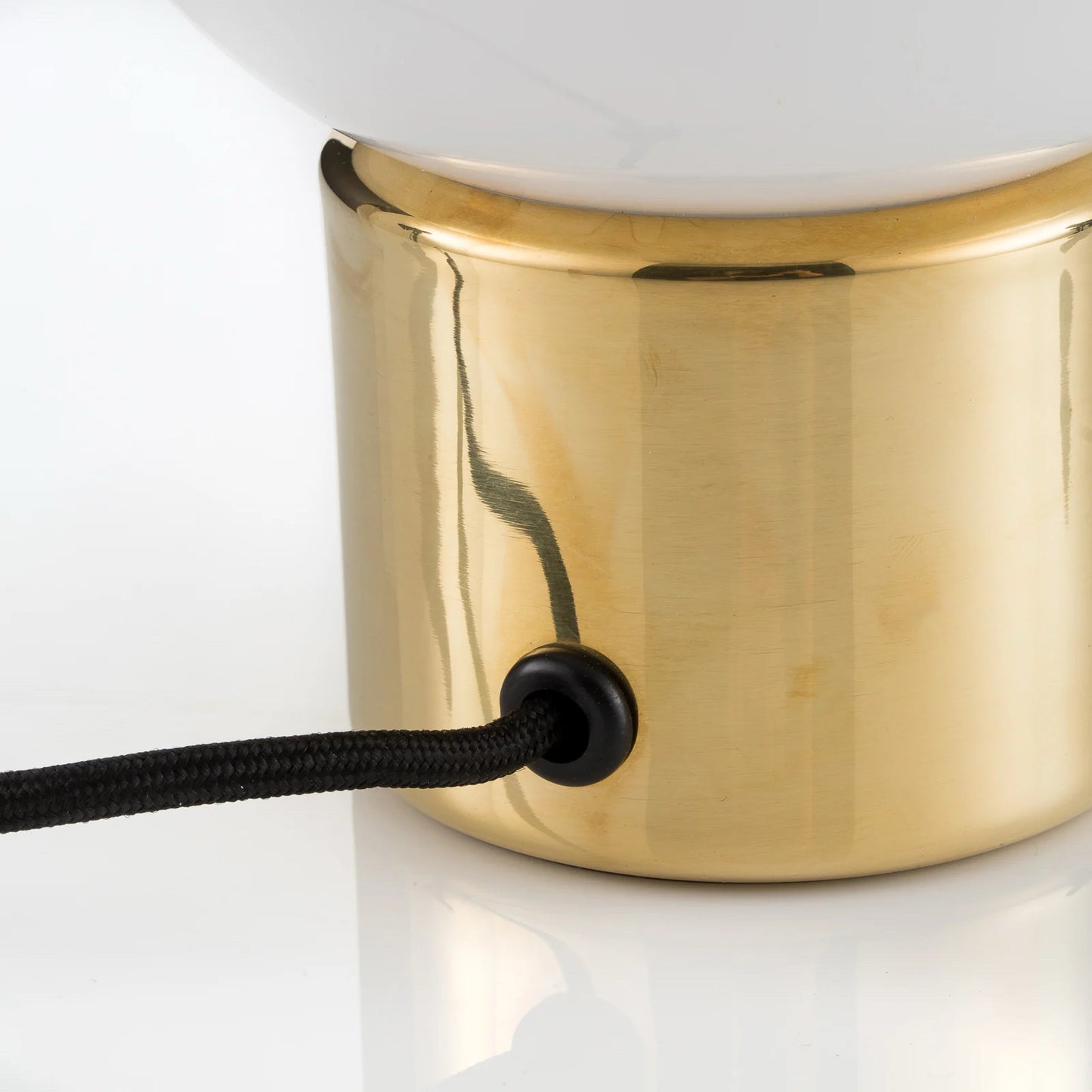 Audo Copenhagen JWDA Table Lamp, Mirror Polished Brass, 6.75" Dia x 11.4" H
