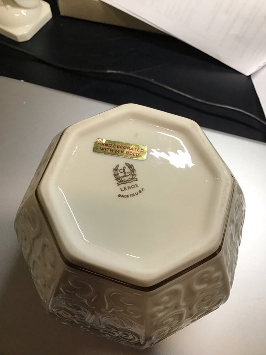 Vintage Lenox Porcelain Vase 5.5" W x 6" H