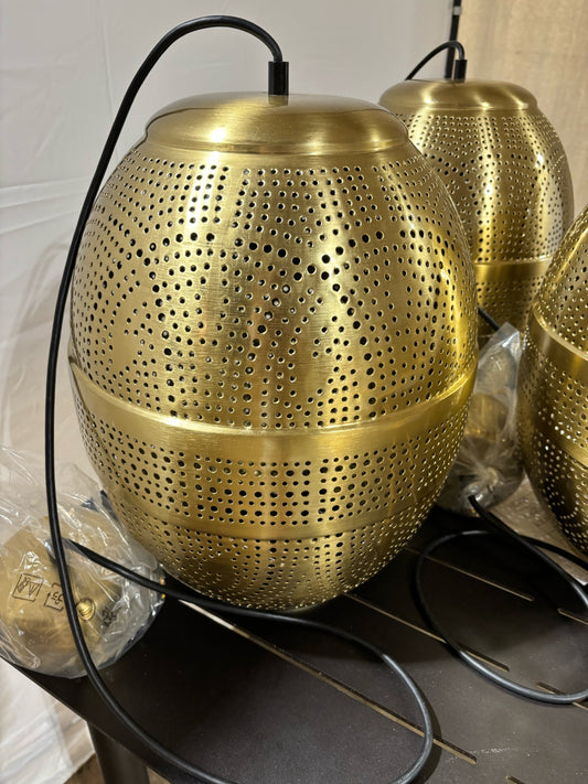 Brass Metal Andropa Lanterns x 3 - IKEA