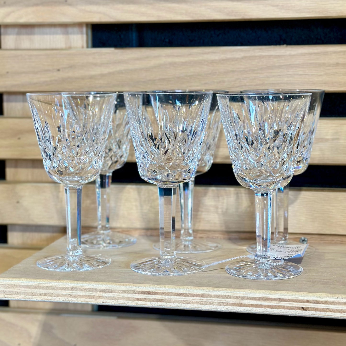 SET of 6 Waterford Lismore Wine Glasses, 6"H