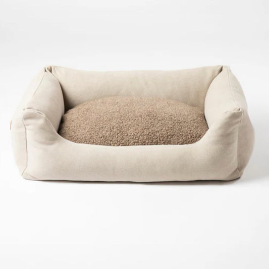 NEW XL Henri Dog Bed, Pebble Organic Cotton, 51.2"W x 39.4"D x 11.8"H