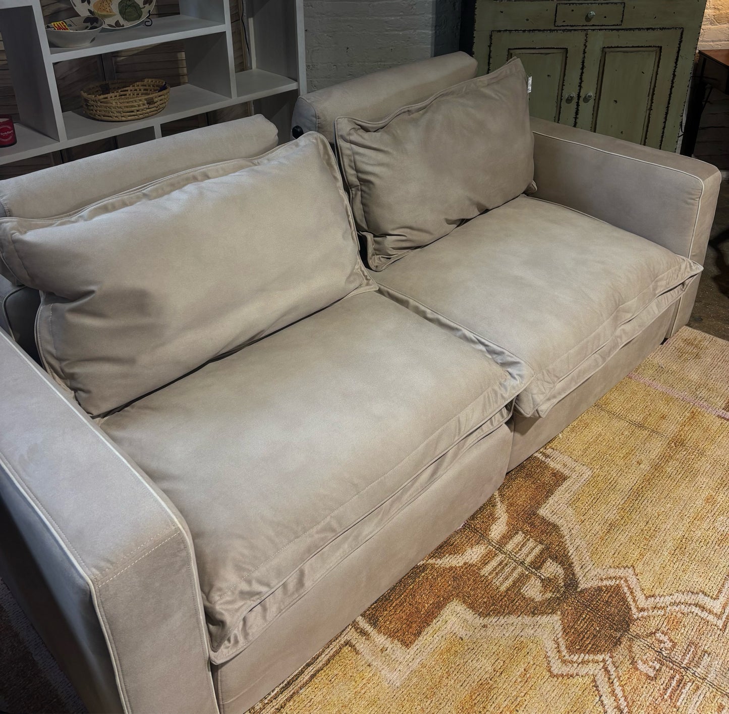 Homebody, Shell sofa 2 seat w/recliners, 91" W x 38.5" D x 37" H