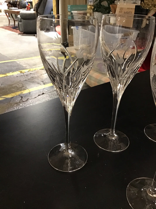 SET Of Four Davinci Crystal Wine Glasses 9.5" H x 3" W