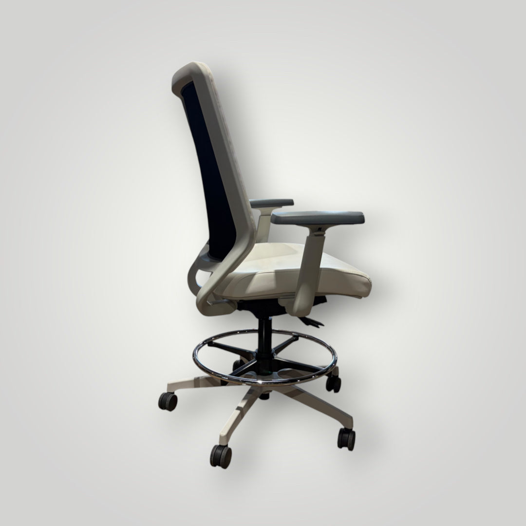 White Genus Adjustable Office Chair by OFS, 27"W x 20"D x Adj.Height