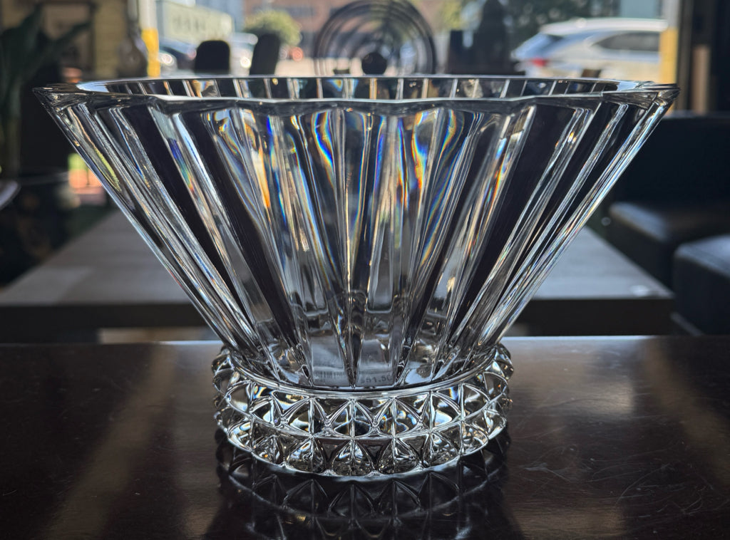 Rosenthal Blossom crystal bowl, 9.75"DIA x 5.75"H
