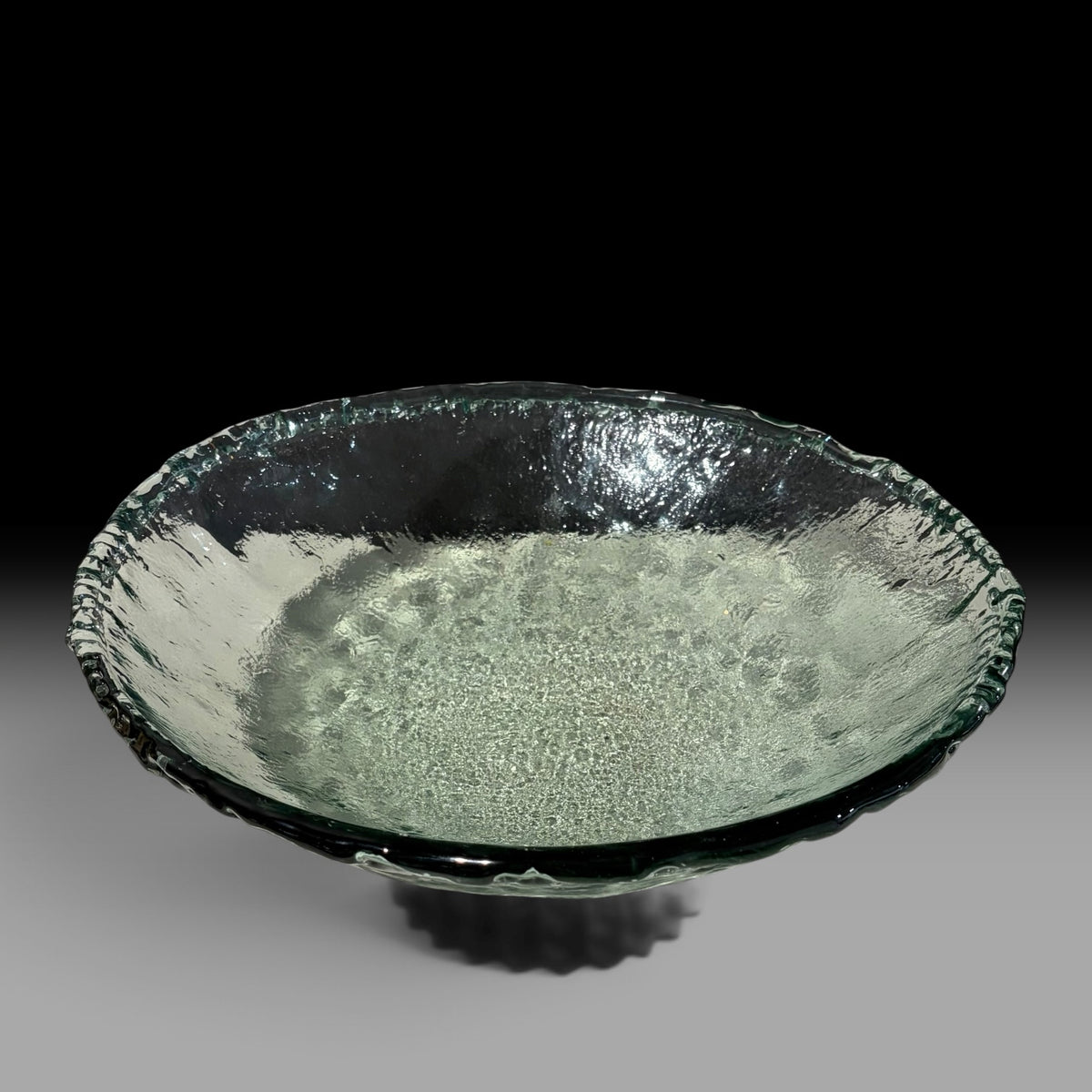 Large Recycled Glass Bowl 16"Dia x 4.5"H
