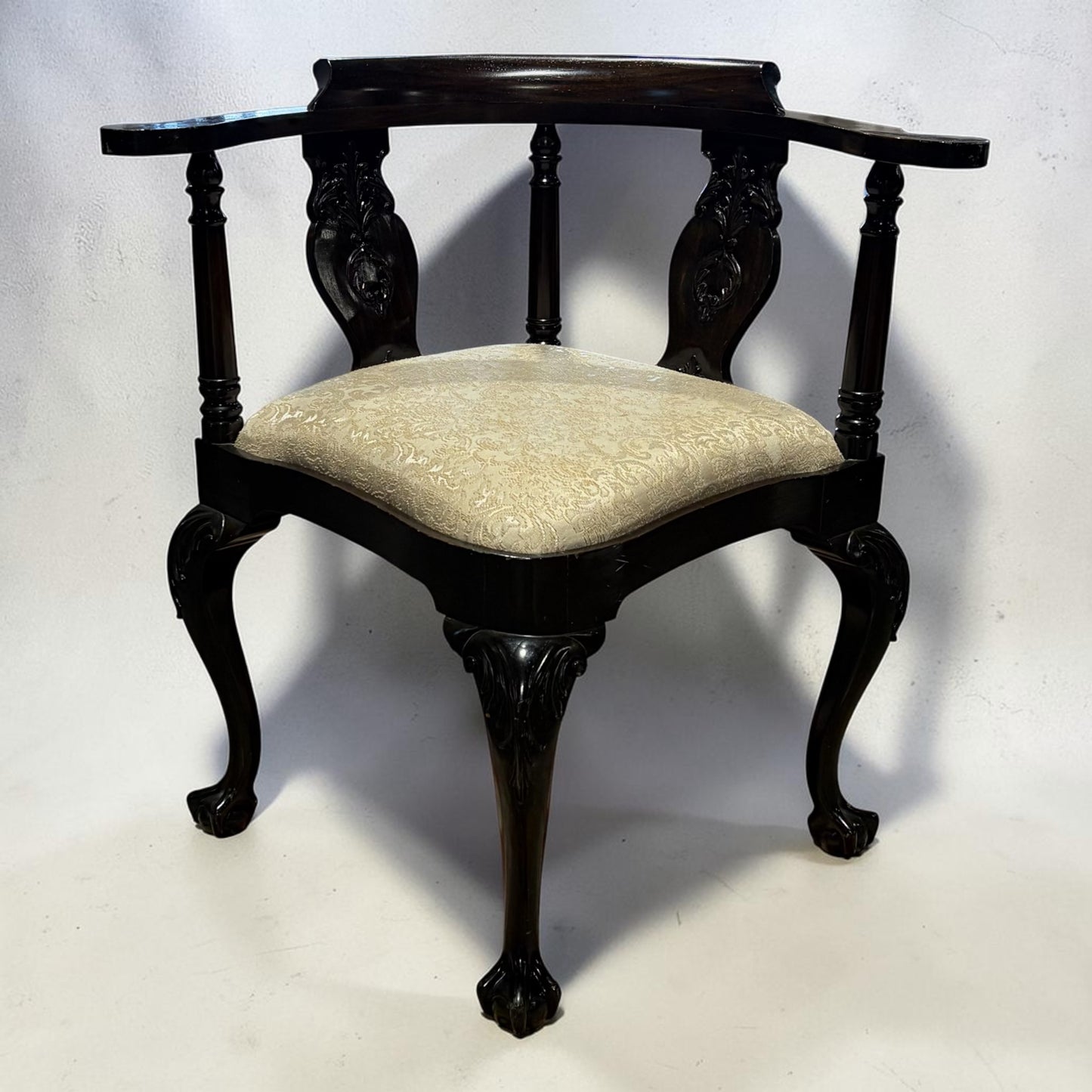 Chippendale Style Corner Chair, 31"H x 21"Sq