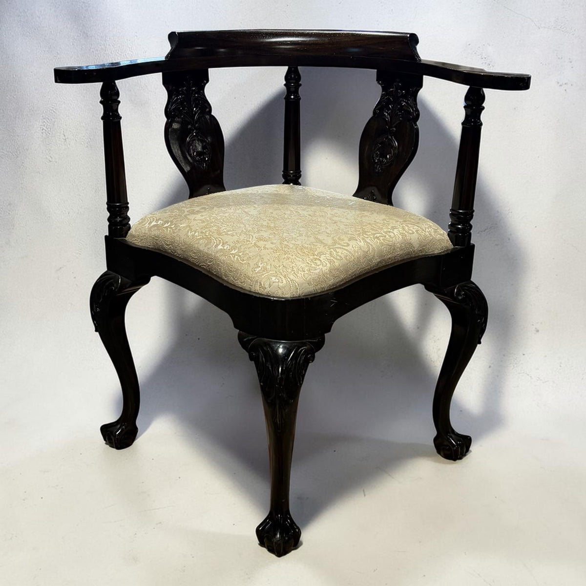 Chippendale Style Corner Chair, 31"H x 21"Sq