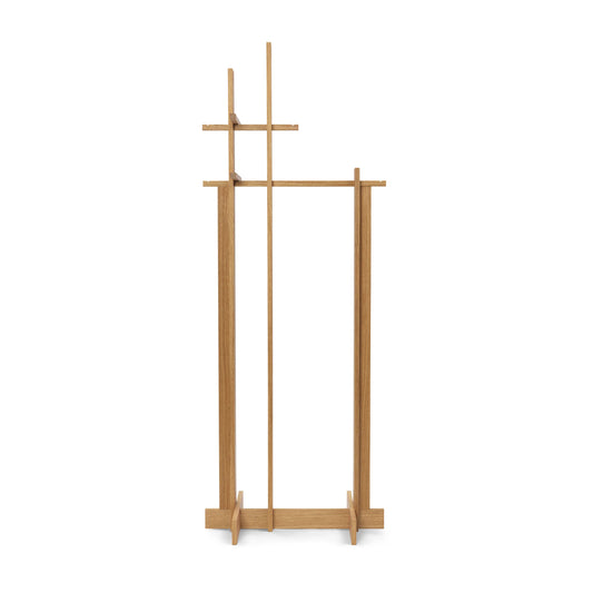 Ferm Living Bridge Clothes Stand, Oiled Oak, 27.2" W x 15.75" D x 72.1" H