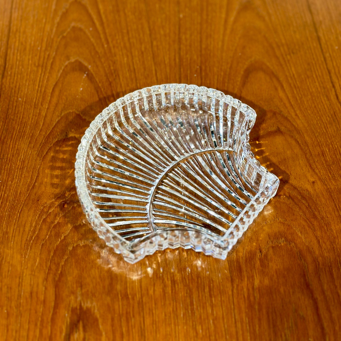 Waterford Crystal Scalloped Shell Trinket Dish, 7" W x 6.5" L