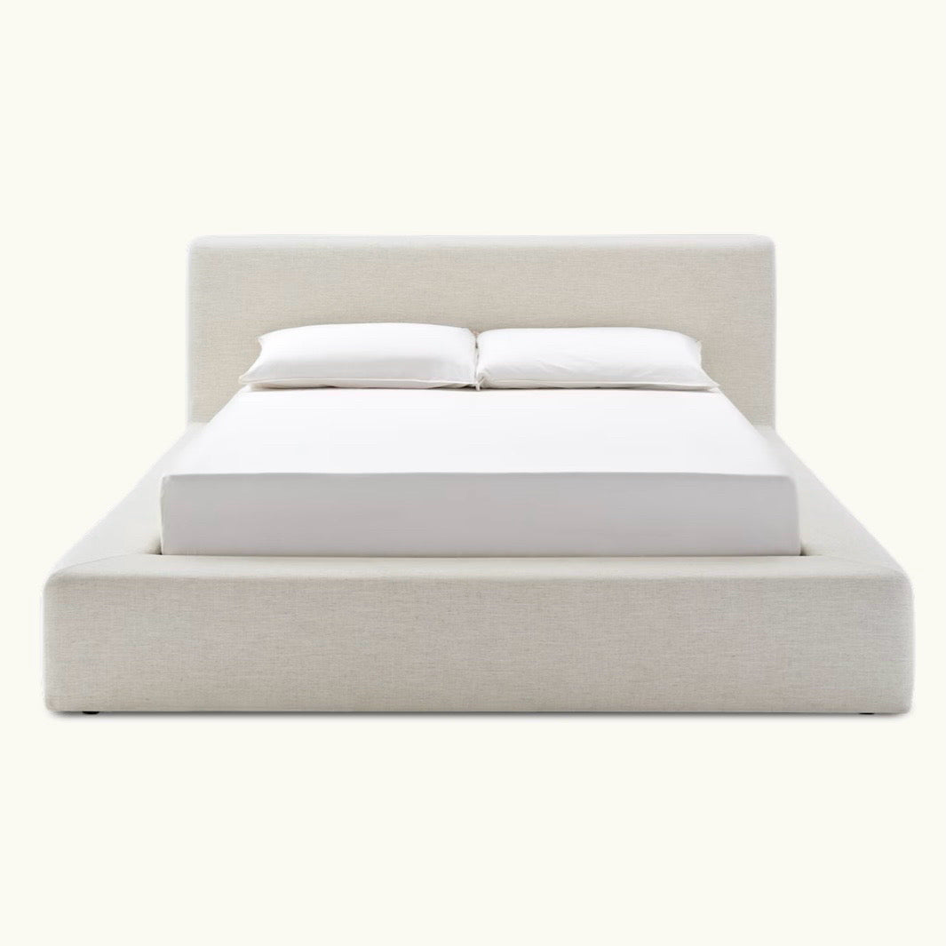 Dawson Queen Size Storage Bed, Beach Linen, 76.8"W x 98.4"D x 37"H