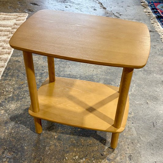 NEW Serif side table, oak, 20" W x 14" D x 21" H