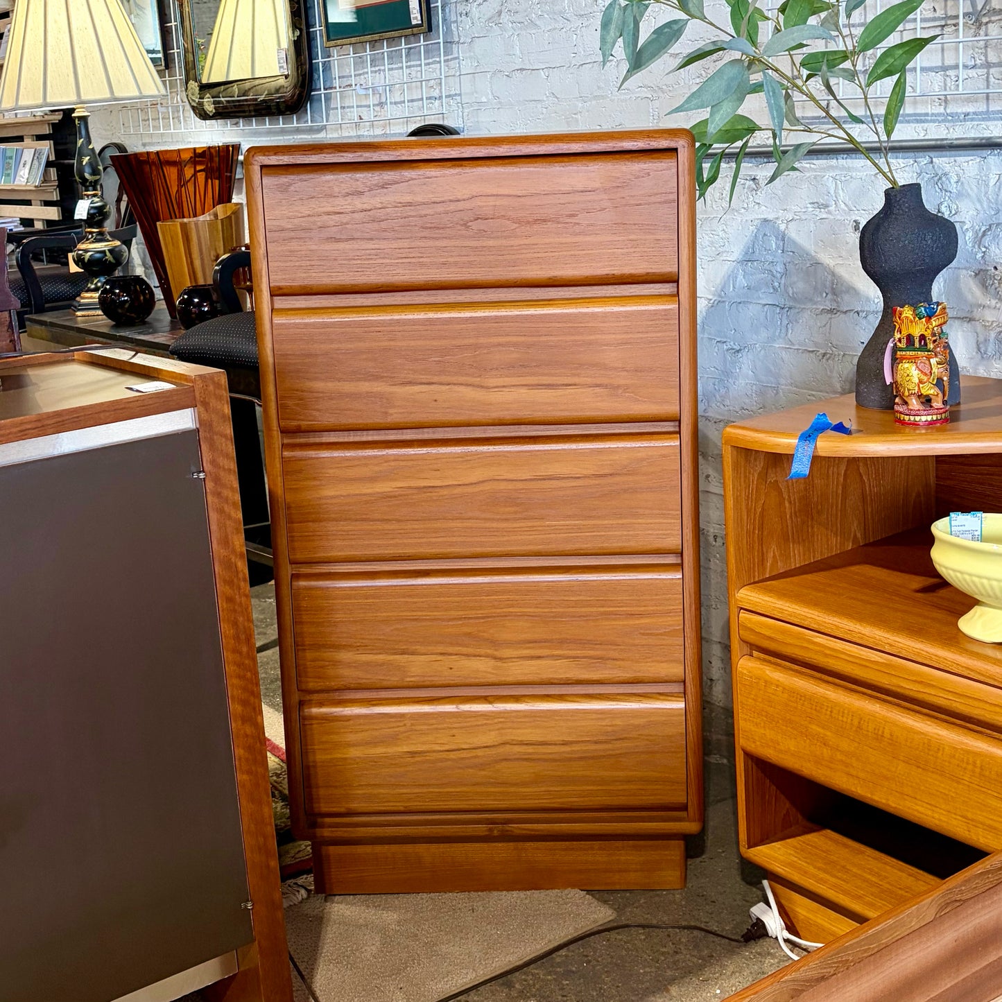 MCM Mobican Teak Chest, 24.5"W x 20"D x 45.25"H