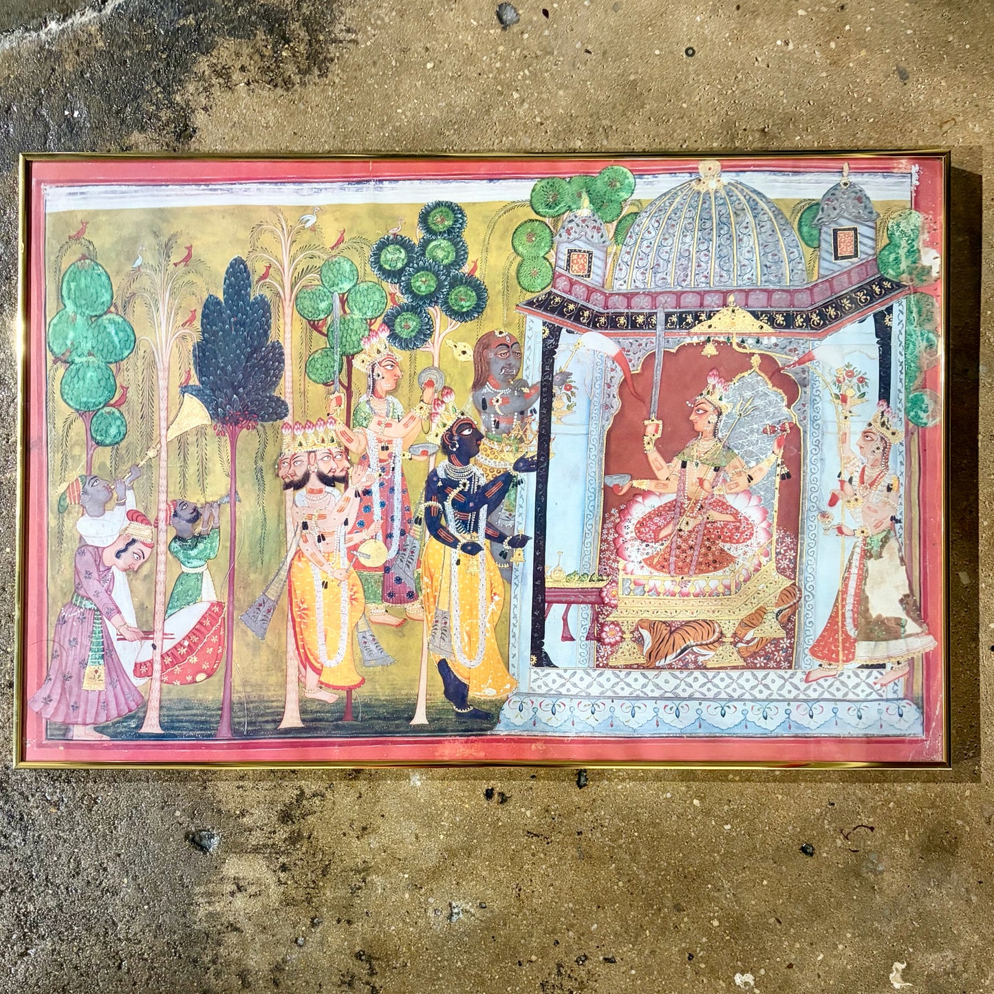 Goddess Devi in Aspect of Chandi Print, 32" x 21.5" x 1"