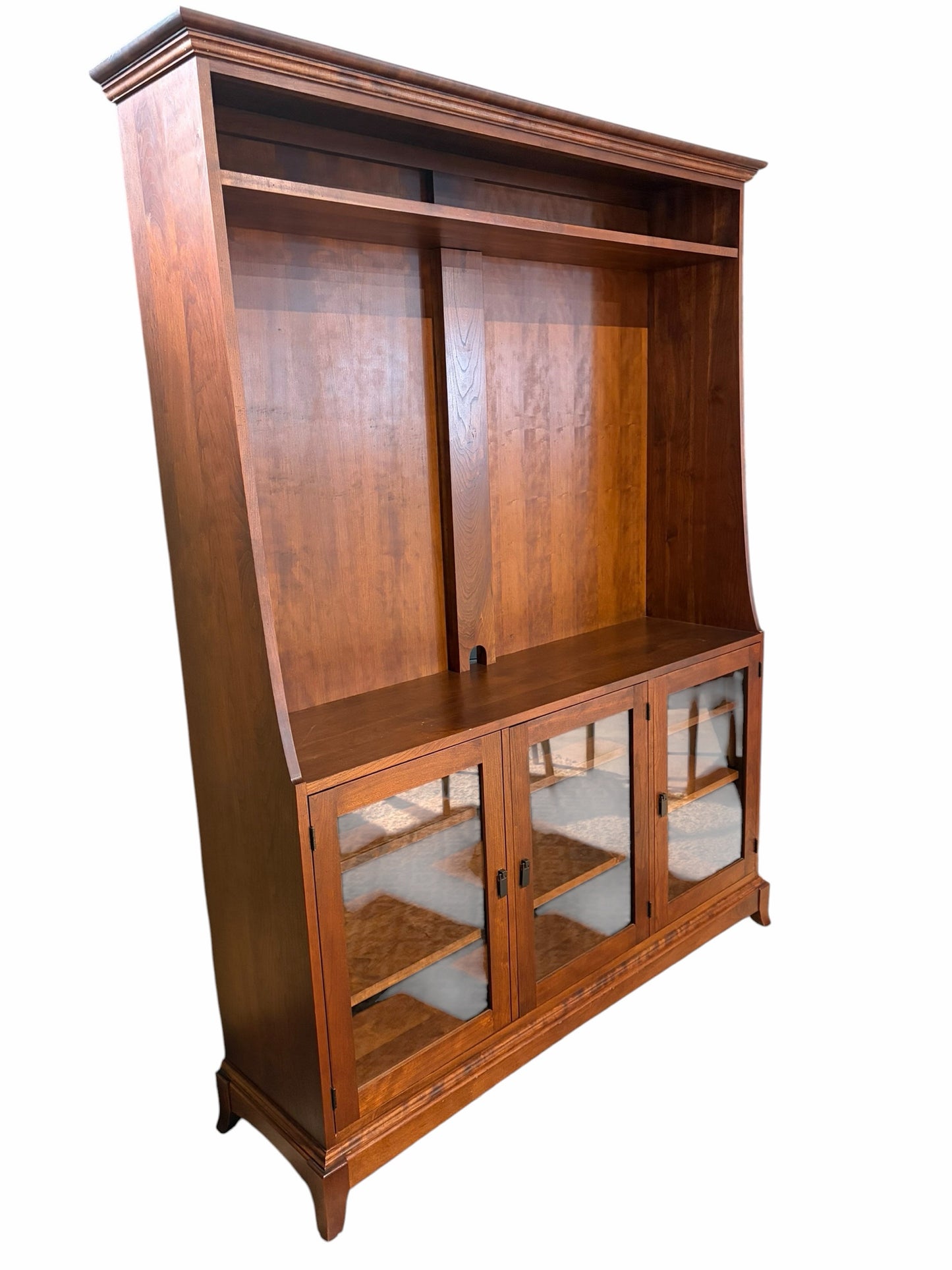 Gat Creek Mission Style Media Console/Hutch,57"W x 75"H x 15"D
