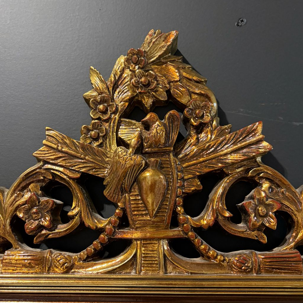 Gold Louis XVI Style Mirror, 48"H x 29"W