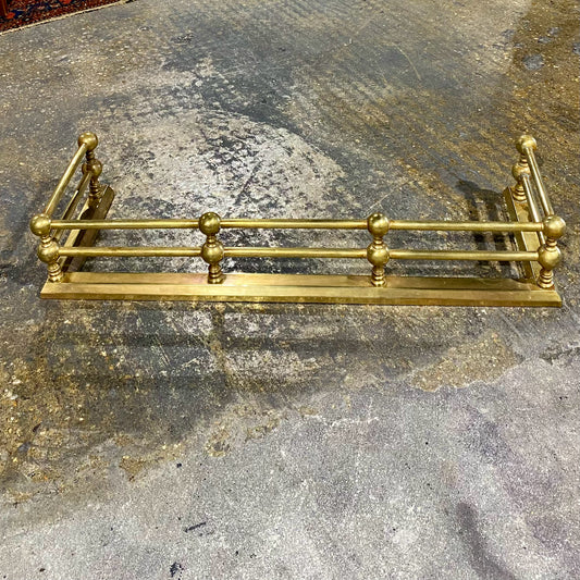 Vintage Brass Fireplace Fender, 42"W x 14"D x 8"H