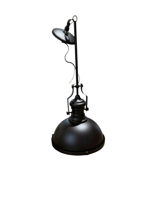 Industrial style single light pendant, 12"W x 12"D x 26"H